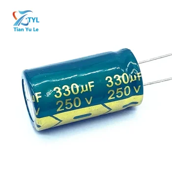 5 шт./лот высокочастотный низкоомный алюминиевый электролитический конденсатор 250 В 330 мкФ размер 18*30 330 МКФ 20%