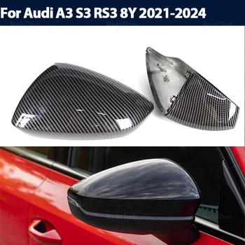 Высококачественная Крышка Зеркала Заднего Вида Для Автомобиля, Накладка Крышки Бокового Зеркала Заднего Вида Для Audi A3 S3 RS3 8Y RS3 2021-2024 Замена