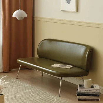 Кожаный диван на полу Современный Изогнутый В скандинавском стиле Минималистичные Диваны для гостиной Диван для чтения Обеденный Divani Soggiorno Мебель для спальни
