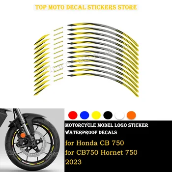 Наклейка на колесо мотоцикла, водонепроницаемая наклейка на ступицу, лента в полоску на ободе, 17 дюймов для Honda CB 750 CB750 Hornet 750 2023