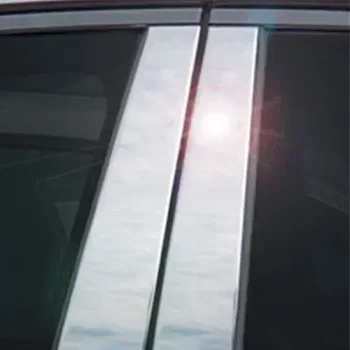 Для Tesla Модель 3 2017 2018 2019-2022 Дверные Стойки Автомобиля Накладки На Стойки Крышки Серебристые Наклейки На Панель Наружного Окна Автомобиля 2шт