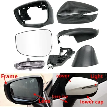 Крышка бокового зеркала автомобиля, лампа указателя поворота, Стеклянная рамка объектива, Нижняя Базовая крышка для Mazda CX-5 CX5 2015 2016