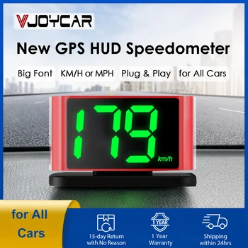 Цифровой Спидометр Vjoycar GPS для всех автомобилей Plug and Play с Крупным Шрифтом-baord HUD 2-Цветной Дисплей Аксессуары для Автомобильной Электроники