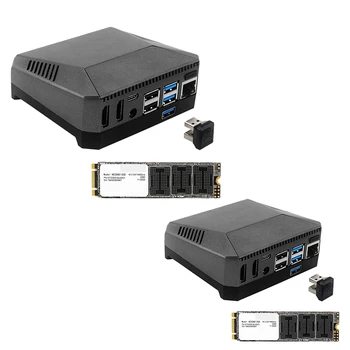 НОВИНКА-для Raspberry Pi 4 Argon M.2, алюминиевый корпус, адаптер SATA SSD к USB 3.0, встроенный вентилятор охлаждения, карта SSD