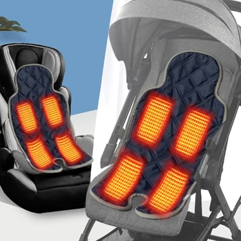 Зимняя USB-зарядка, теплая подушка для сиденья детской коляски с подогревом, безопасная подушка для детского автокресла с быстрым подогревом и регулируемой температурой