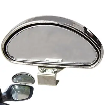 Автомобильное зеркало со слепой зоной, широкоугольное внешнее зеркало бокового обзора для начинающих, Пара отражающих зеркал, Эллиптическое зеркало снаружи.
