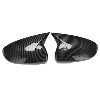 Автомобильный карбоновый бычий рог, Боковое зеркало заднего вида, накладка на раму, Крышки боковых зеркал для Hyundai Tucson 2015-2020