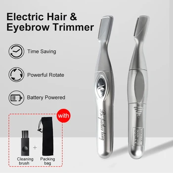 Электрический триммер для бровей, мужской и женский автоматический триммер для бровей, Триммер для удаления волос, косметический триммер для начинающих