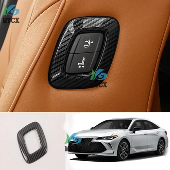 Для Toyota avalon 2019 2020, Стайлинг автомобиля из углеродного волокна, Кнопка регулировки сиденья второго пилота, Крышка переключателя, аксессуары для отделки