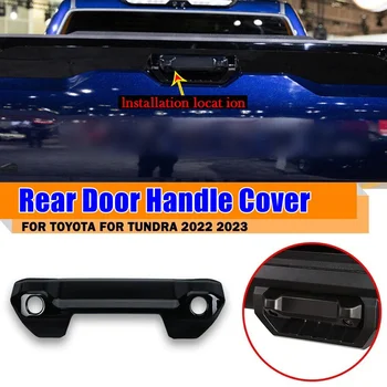 Для Toyota Tundra 2022-2023 Глянцевый Черный ABS Экстерьер автомобиля Задняя дверь Крышка ручки багажника Отделка багажника Декоративные Аксессуары