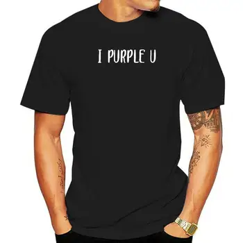 I purple u letter, 100% хлопковая забавная футболка, Женский короткий Топ, Летняя Футболка С круглым вырезом, высококачественная футболка для женщин, топы, одежда