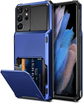 Для Samsung Galaxy S21 Ultra Case S22 + Чехол-бумажник с Отделением для кредитных Карт Samsung GalaxyS21 Galaxy S21 S 21 Plus Ultra