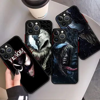 Чехол для Телефона Marvel Venom для iPhone 14 Pro Max SE XS X 15 Pro 12 Mini 7 6S XR 13 11 Pro 8 Plus 12 Противоударный Чехол-Бампер Capa