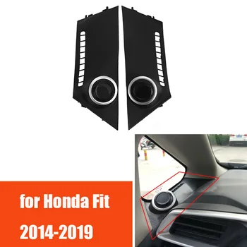 Крышка динамика твитера на передней двери, крышка динамика высоких частот, украшение в виде рожка для Honda Fit 2014-2019