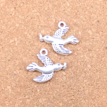 58шт Подвески swallow 21x19 мм, антикварные подвески, винтажные тибетские серебряные украшения, сделай сам для браслета-ожерелья