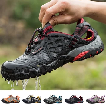 2023 Летние походные ботинки Мужские Дышащие рыболовные болотные ботинки Уличные треккинговые кроссовки Удобная обувь для альпинизма