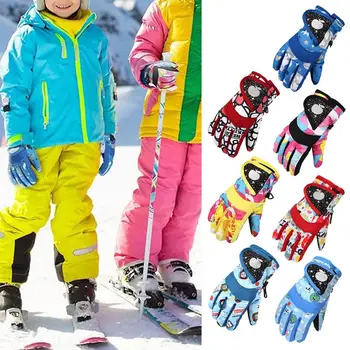 Новые детские зимние теплые перчатки для мальчиков и девочек, лыжные, сноубордические, ветрозащитные, водонепроницаемые, утолщают, сохраняют тепло Зимой Обязательно