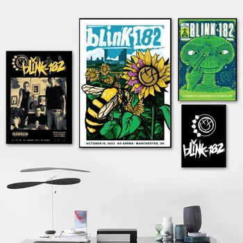 Blink 182 Плакат Рок-Группы Из Крафт-бумаги Винтажный Плакат Настенное Искусство Живопись Исследование Эстетического Искусства Наклейки На Стены Небольшого Размера