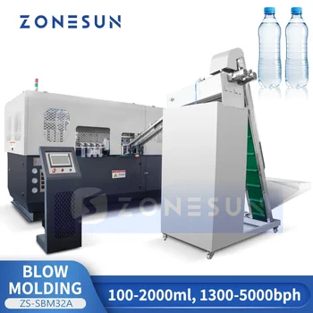 Оборудование ZS-SBM32A Для ПЭТ-бутылок ZONESUN Automatic Stretch Blow Molding Machine для Выдувного формования ПЭТ-бутылок с 6 Полостями Для Воды и Сока