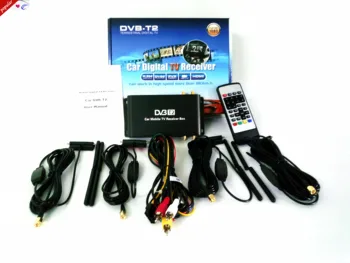 180-200 Км/Ч DVB-T2 4 FM 4 Антенны 4 мобильного чипа FM DVB T2 Автомобильный USB HDTV ресивер