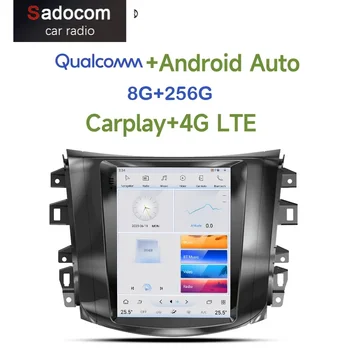 Tesla Qualcomm Carplay Auto Android 11,0 8G + 256G Автомобильный DVD-плеер DSP GPS RDS Радио wifi Bluetooth Для Nissan NP300 Navara 2014 +