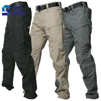 Эластичные тактические походные брюки, мужские водонепроницаемые дышащие брюки с несколькими карманами, походные военные брюки на открытом воздухе, всесезонные