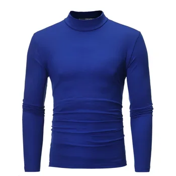 B8413 Jodimitty/ Зимнее теплое модное термобелье с полувысоким воротником, мужская базовая футболка с имитацией шеи, блузка, пуловер с длинным рукавом