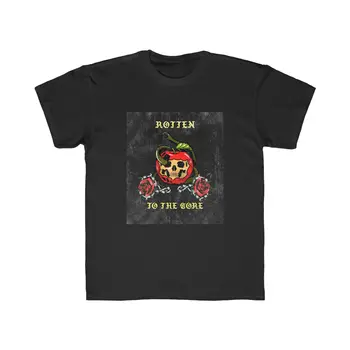 Футболка Rotten to the Core, черная рубашка для детей и подростков.