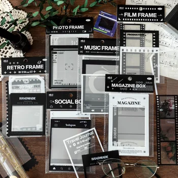 Рамка для сумки с наклейками для домашних ЖИВОТНЫХ Музейная серия Ретро-фэнтезийных наклеек для фоторамок с ручным аккаунтом Эстетические наклейки