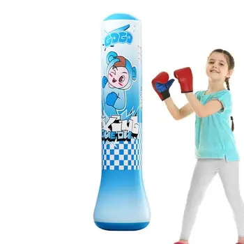 Детская Боксерская Груша Speed Bag Боксерские Вертикальные Колонны, Детский мешок с песком, тренировочная сумка 120 см, тяжелая, быстро Отскакивающая Детская Спортивная игрушка