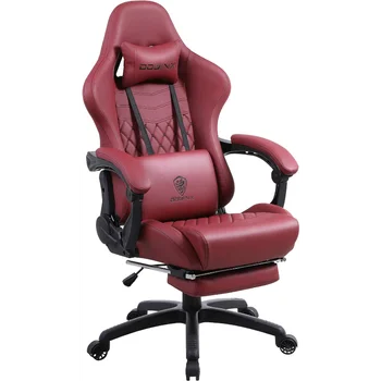 Игровое кресло Dowinx, офисный стол с массажной поясничной поддержкой, кресло в винтажном стиле из искусственной кожи для киберспортивных геймеров s 