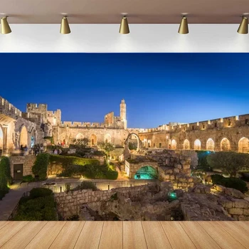 Фон для фотосъемки в Старом городе Иерусалим, Израиль, Башня Давида, Древние руины, Исторические места, фон для портрета, плакат для путешествий