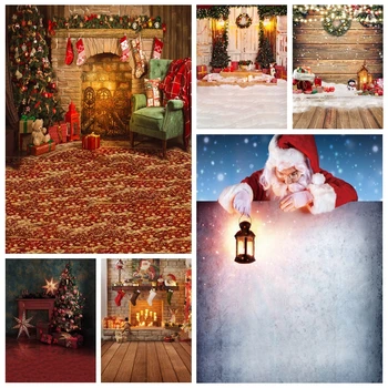 Веселый Рождественский фон для фотосъемки, Снежинка, сосна, фон для камина, Семейный фестиваль, вечеринка, Фотобудка, баннер, дополнение