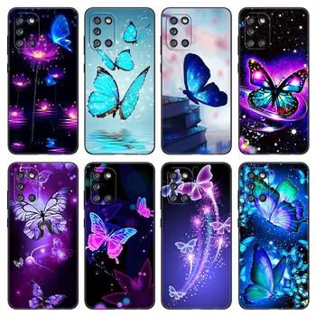 Фиолетовый Блестящий Чехол-бабочка Для Samsung Galaxy A01 A03 Core A02 A10 A20 S A11 A20E A30 A40 A41 A5 2017 A6 A8 + A7 2018