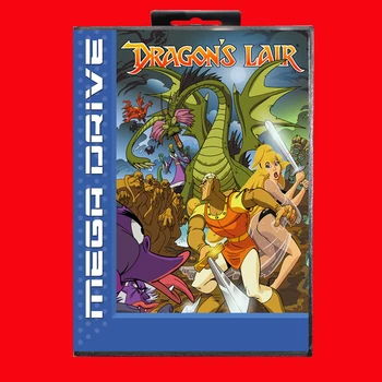 Dragons Lair с коробкой EUR для 16 битного игрового картриджа Sega MD Megadrive Genesis system