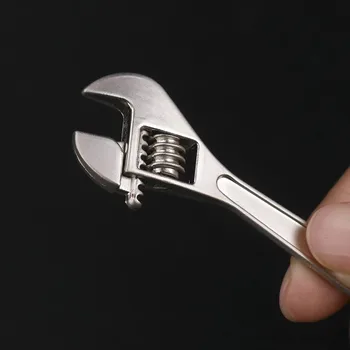мини-ключ 3,2 см, мини-разводной ключ, Цепочка для ключей, Регулируемый Металлический Ключ, Креативный Милый Металлический брелок для ключей, Ручной инструмент