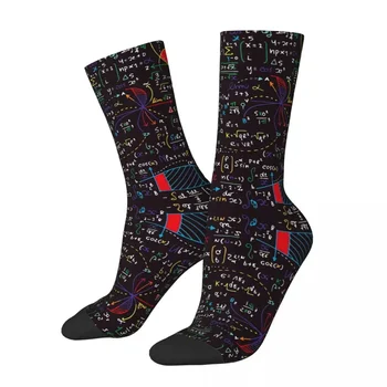 Красочные носки с математическим дизайном, Впитывающие пот Чулки Harajuku, Всесезонные Носки, Аксессуары для мужчин и женщин, Рождественские подарки