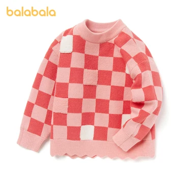 Свитер Balabala для маленьких девочек, вязаный пуловер в лесном стиле, модный свитер