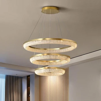 Новая роскошная хрустальная люстра лампа для гостиной современный простой дизайнер креативная вилла ресторан остров декоративные лампы