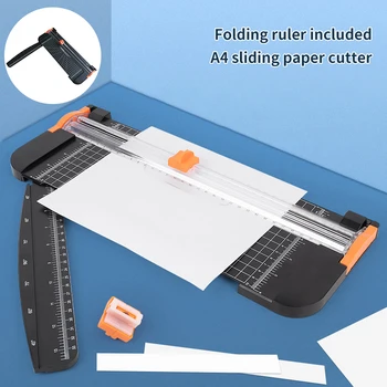Портативный триммер для бумаги формата А4 Бумагорезательный станок для резки бумаги длиной 12,2 дюйма для крафт-бумаги, ламинированной фотокарточкой