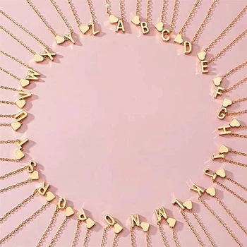 Начальный браслет Сделай САМ Персонализированные Именные браслеты в виде сердца в стиле панк 26 Алфавит с подвеской в виде сердца, ювелирные изделия для женщин, подарок на годовщину