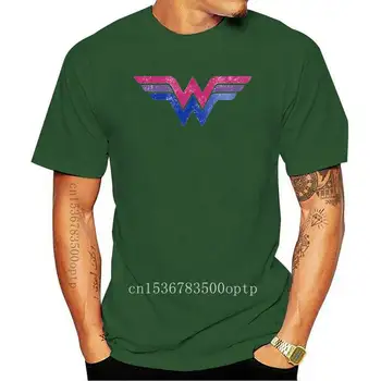 Новая мужская футболка Wonder Pride Bisexual из 100% хлопка, Летние Свободные Мужские/Женские Футболки для мужчин 2021, Повседневные Топы с коротким рукавом, Футболка Shir