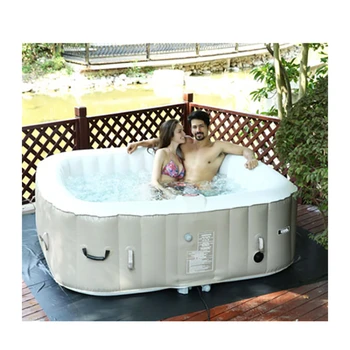 Роскошная круглая спа-надувная ванна в современном стиле, большая надувная ванна на 4-6 человек на открытом воздухе для взрослых