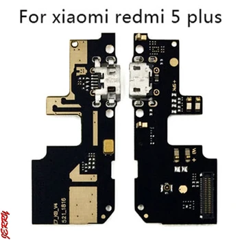 USB-порт для зарядки, плата зарядного устройства, гибкий кабель для Xiaomi Redmi 5 Plus, разъем для док-станции с микрофоном, гибкий кабель