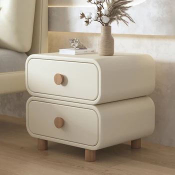 Мобильные роскошные тумбочки в скандинавском стиле, современный дизайнерский прикроватный столик из белого дерева, минималистичные предметы интерьера для спальни