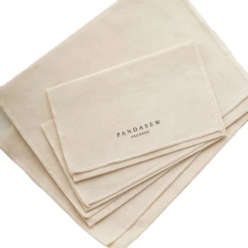 Индивидуальный продукт 、 Хлопчатобумажная льняная расческа с нанесенным логотипом, упаковка косметических украшений, конверт для пыли, конверт из хлопчатобумажной сумки