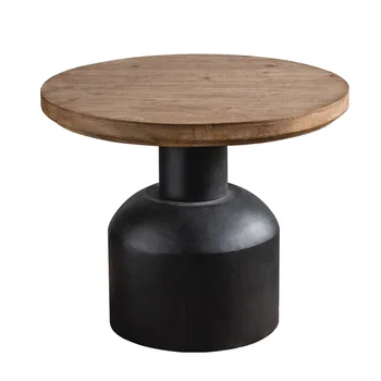 Диван в стиле американского ретро-шика, Приставной столик, Маленький журнальный столик, Железный круглый столик в индустриальном стиле