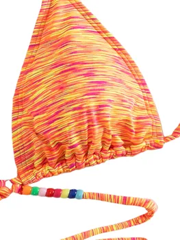 Женский комплект бикини с цветочным принтом, высокой талией, завязкой на шее и облегающими низами для летней пляжной одежды