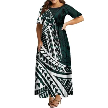 2023 г. Новое удобное платье с большим подолом, банкетное платье, летнее платье со средним рукавом, полинезийское женское платье на заказ
