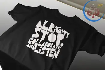 Новая футболка с логотипом Alright Stop Collaborate Listen day, размер США
